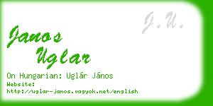 janos uglar business card