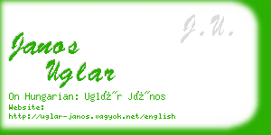 janos uglar business card